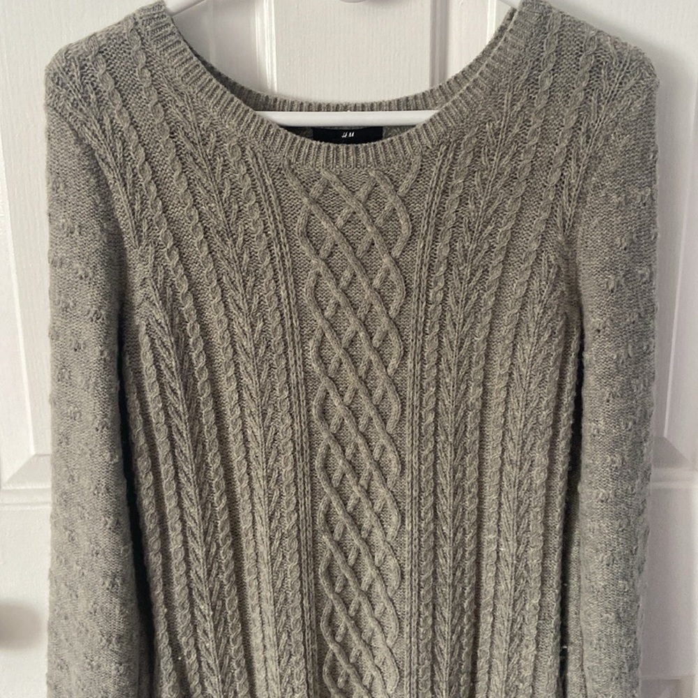 🎄Last price 🎄H&M Cable Knit dresse– Beige, Cozy Classic (Size M) - Picture 13 of 14